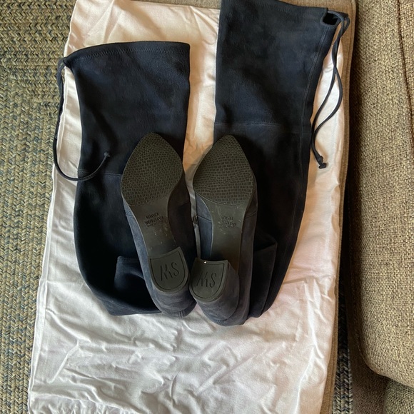 Stuart Weitzman over the knee thighland navy blue boots 6.5 - Picture 5 of 10